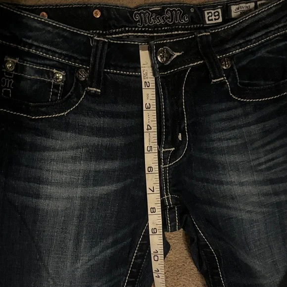 Miss Me Women's Embellished Dark Blue Jeans - Picture 8 of 8